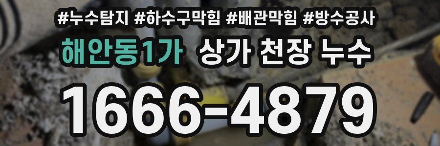 해안동1가 상가 천장 누수