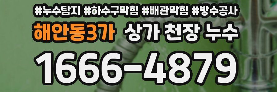 해안동3가 상가 천장 누수