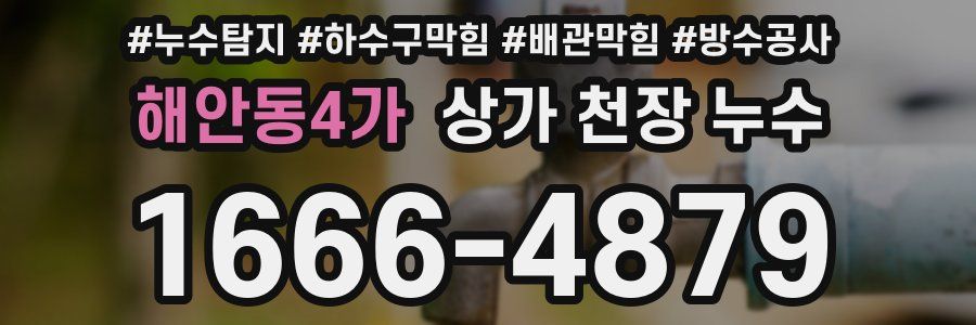 해안동4가 상가 천장 누수