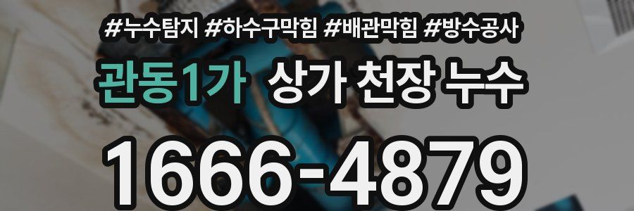 관동1가 상가 천장 누수