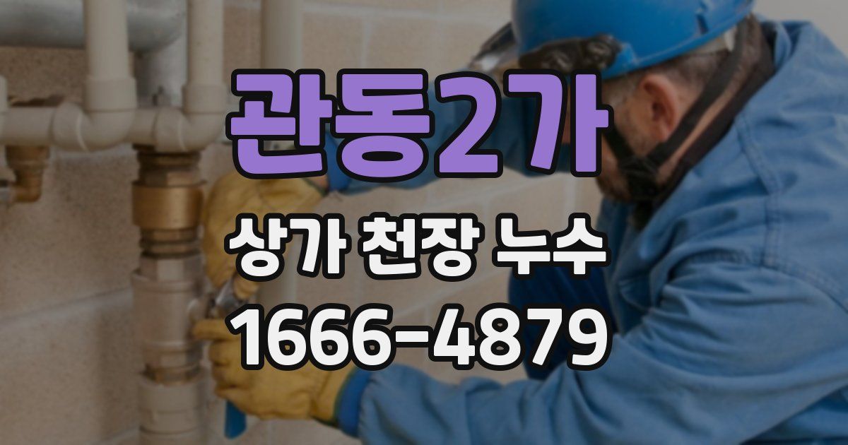 관동2가 상가 천장 누수