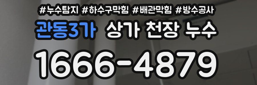 관동3가 상가 천장 누수
