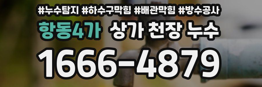 항동4가 상가 천장 누수