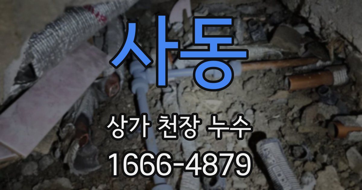 사동 상가 천장 누수
