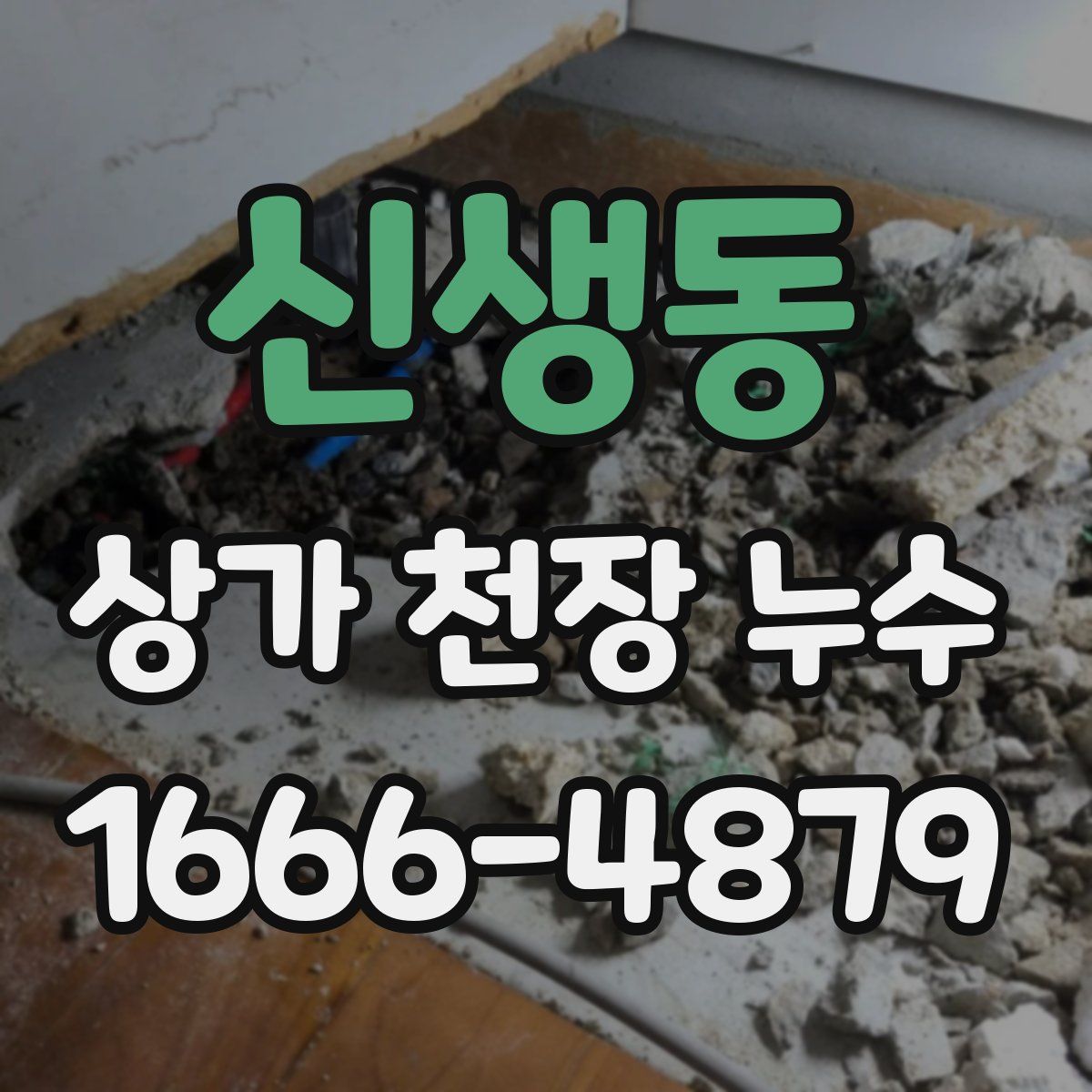 신생동 상가 천장 누수