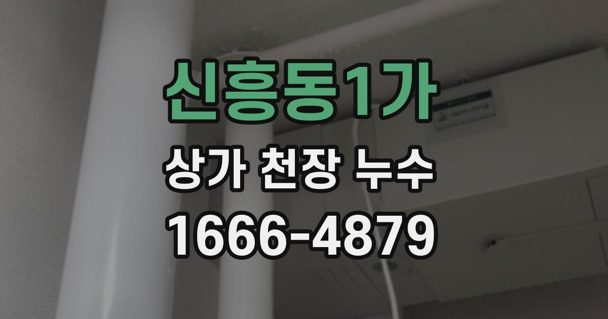 신흥동1가 상가 천장 누수