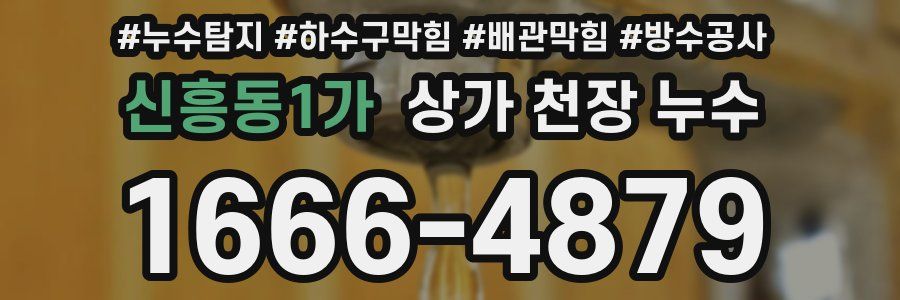 신흥동1가 상가 천장 누수