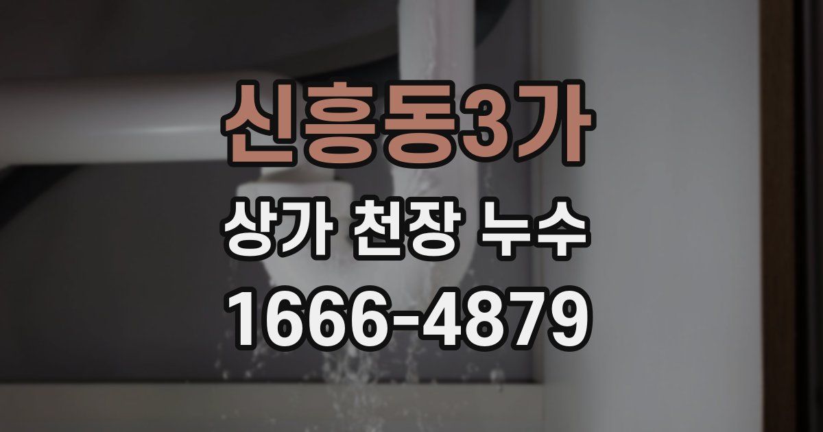 신흥동3가 상가 천장 누수