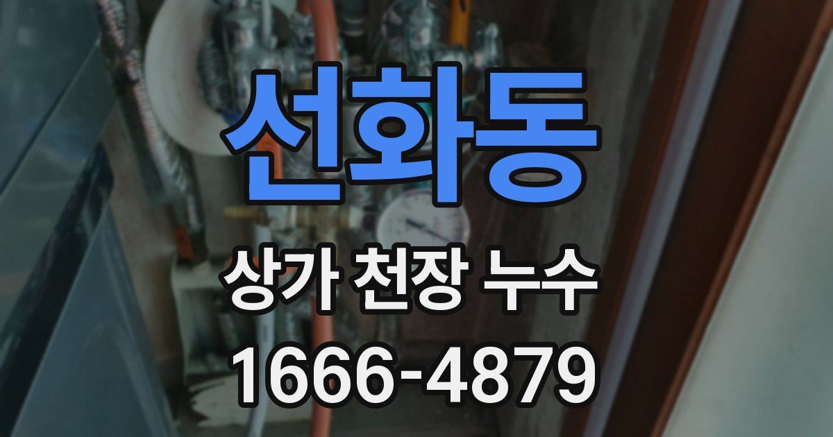 선화동 상가 천장 누수