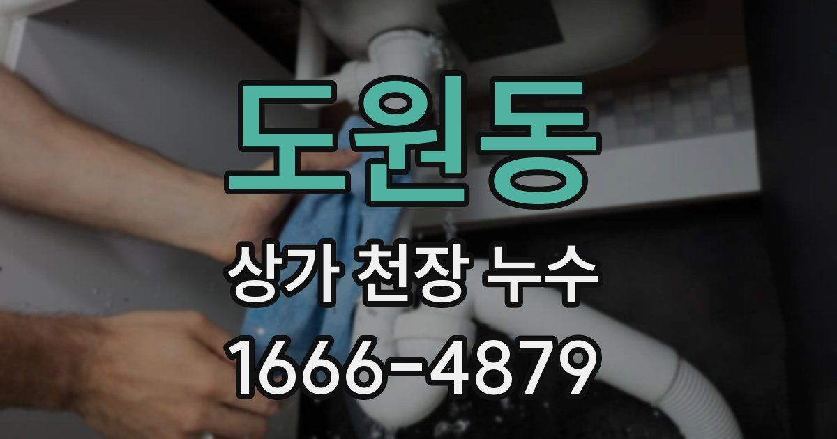 도원동 상가 천장 누수