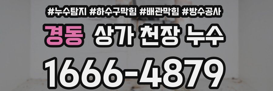 경동 상가 천장 누수