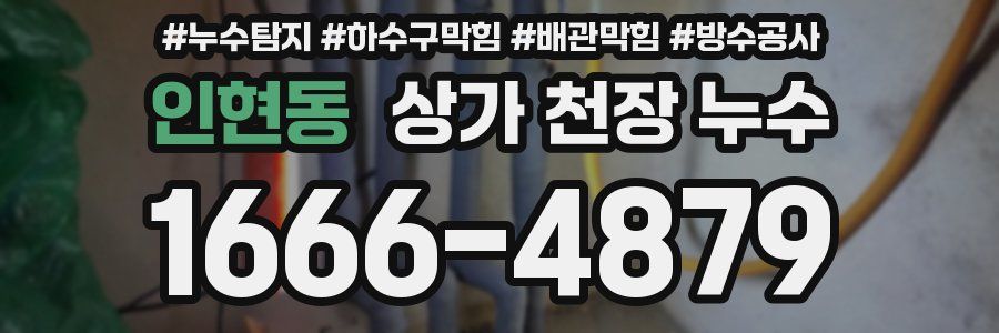인현동 상가 천장 누수