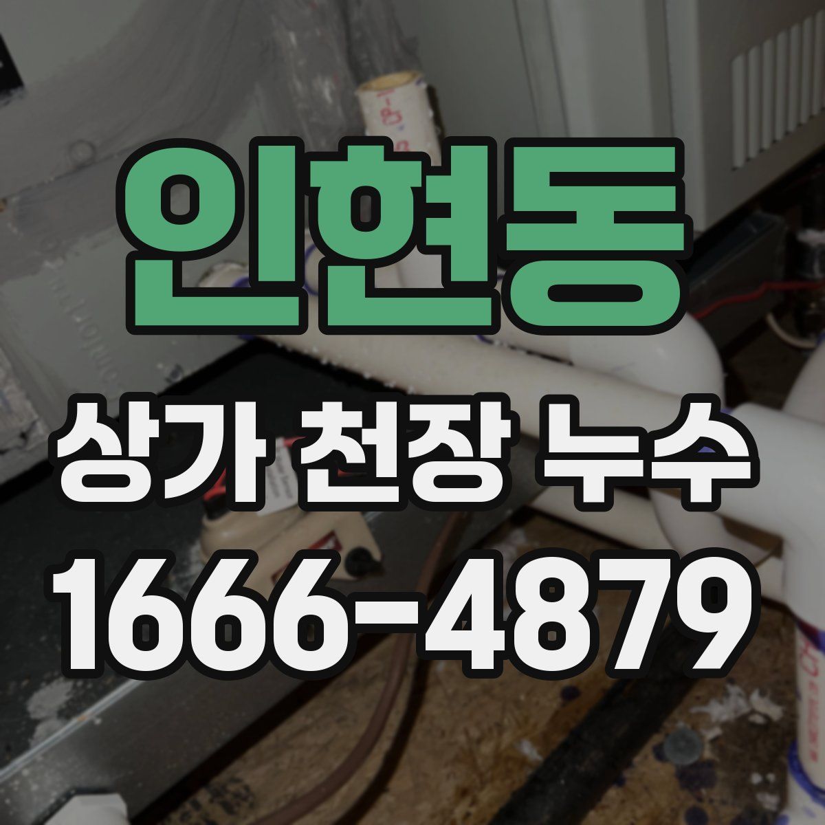 인현동 상가 천장 누수