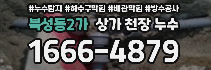 북성동2가 상가 천장 누수