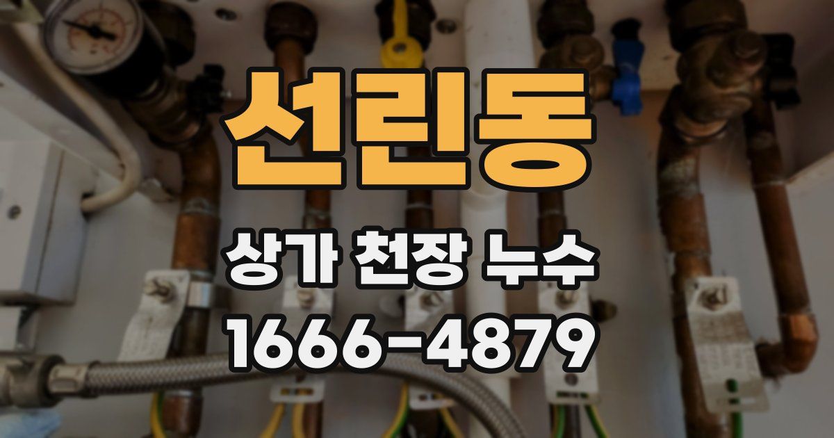선린동 상가 천장 누수