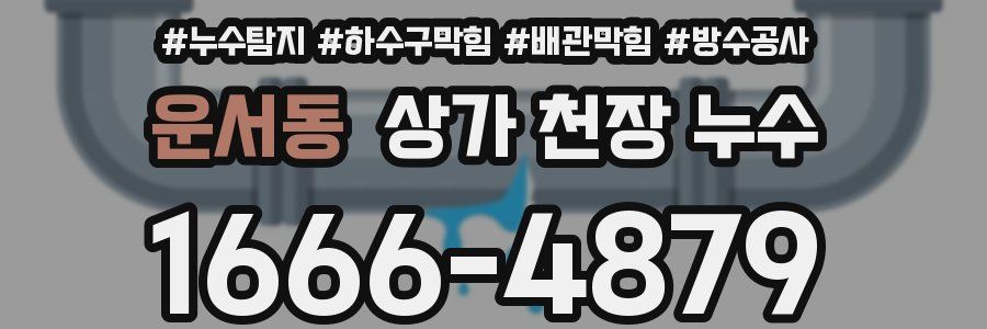 운서동 상가 천장 누수