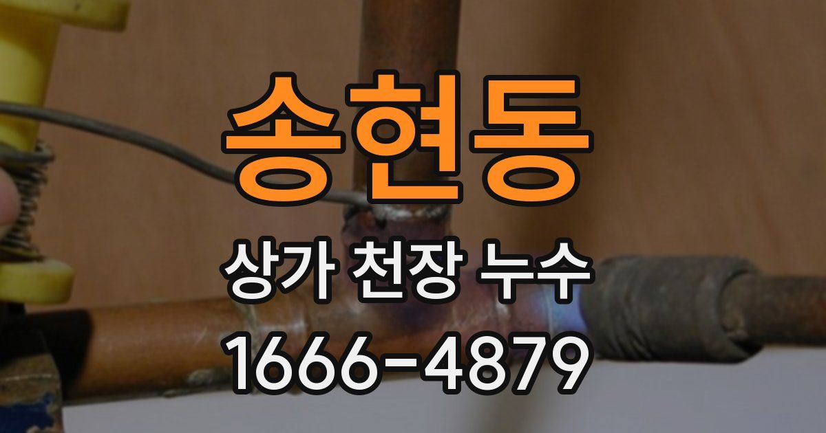 송현동 상가 천장 누수