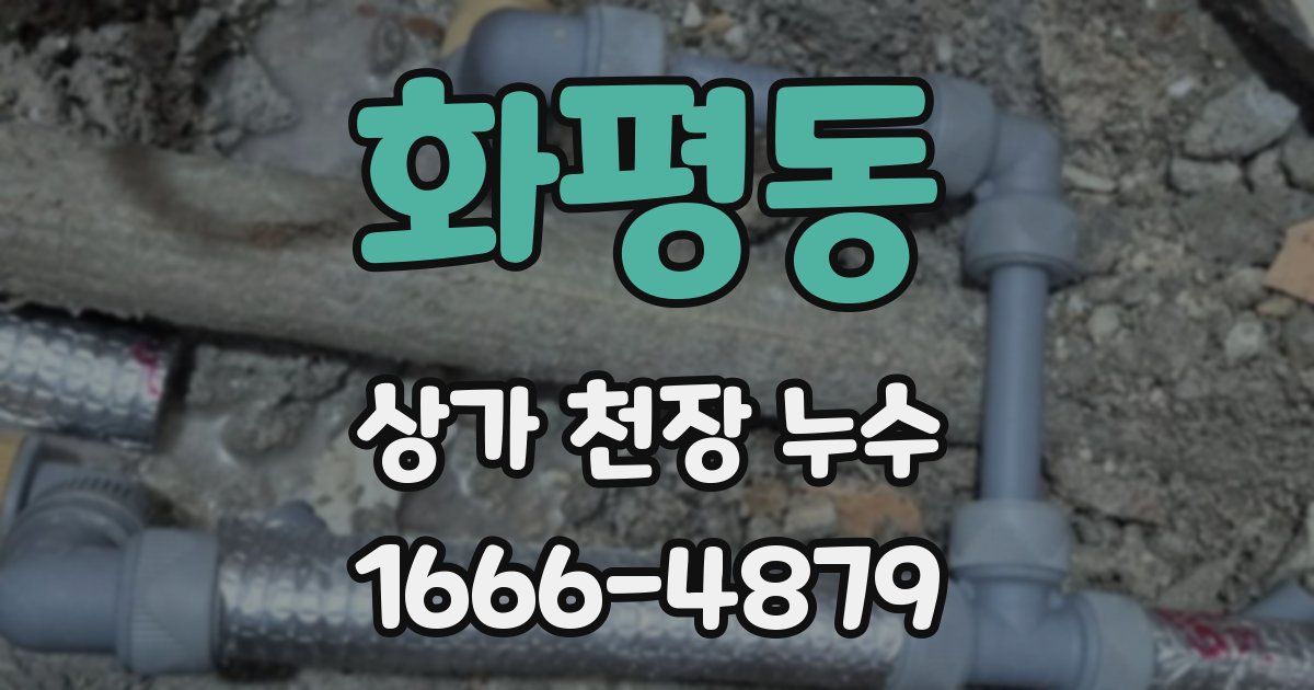 화평동 상가 천장 누수