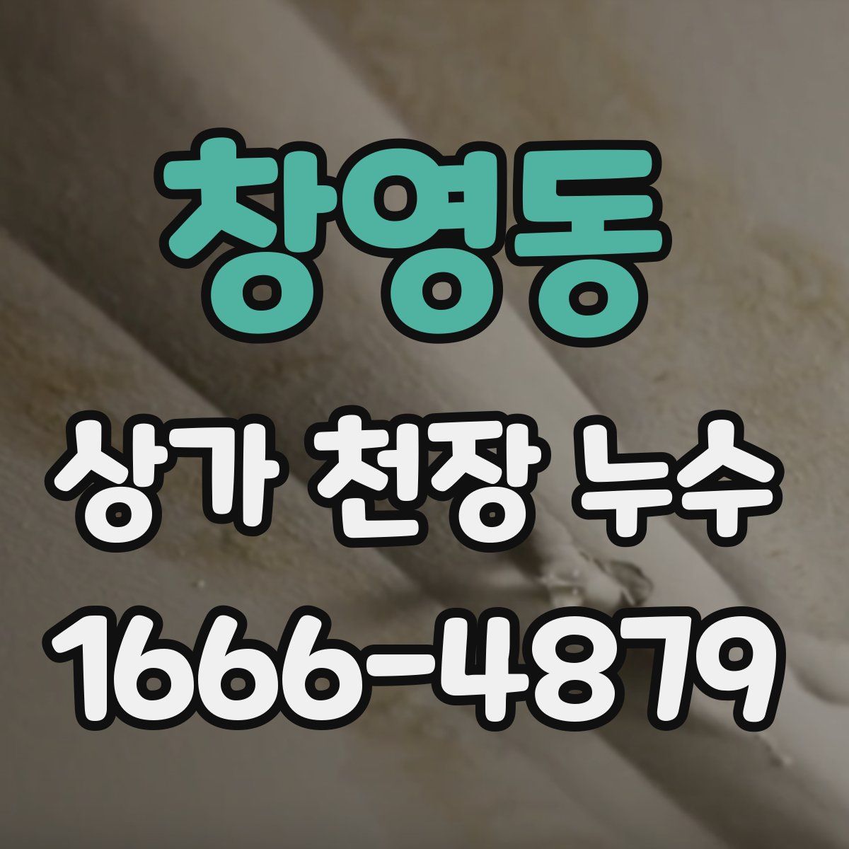 창영동 상가 천장 누수