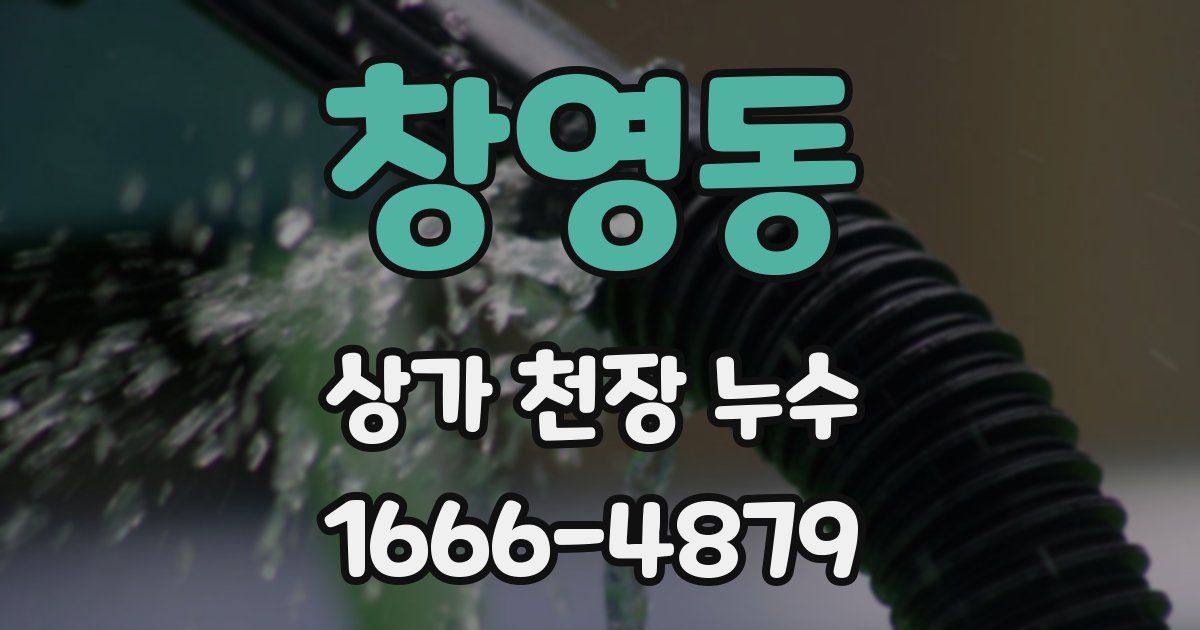 창영동 상가 천장 누수