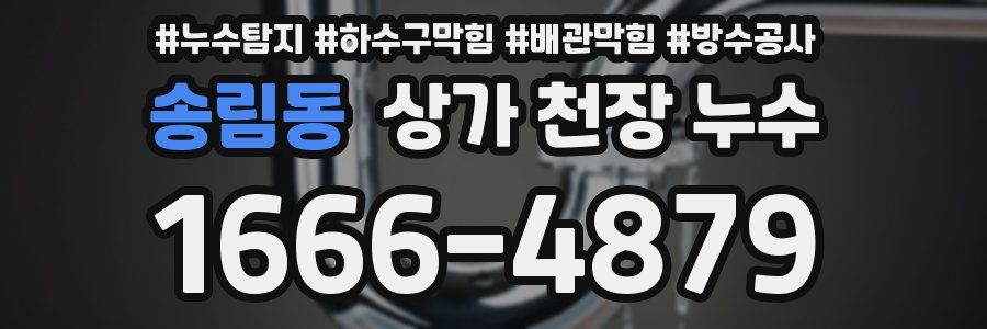송림동 상가 천장 누수