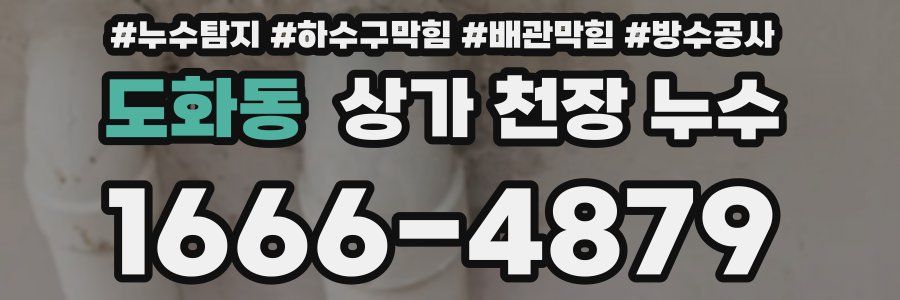 도화동 상가 천장 누수