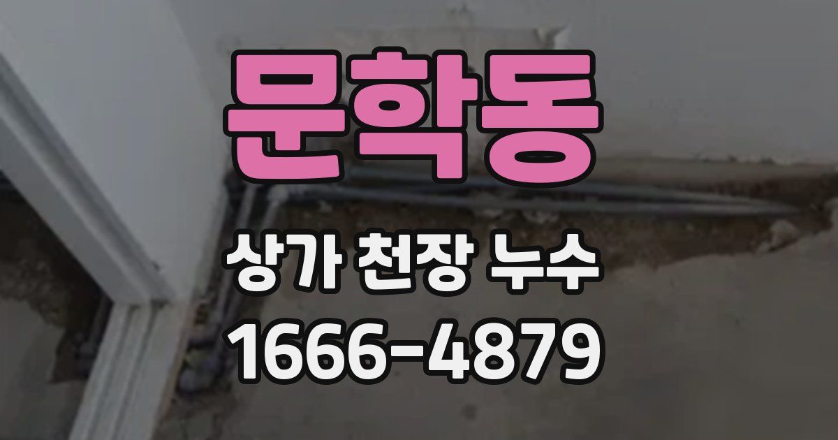 문학동 상가 천장 누수