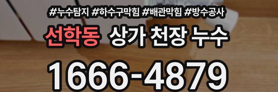 선학동 상가 천장 누수