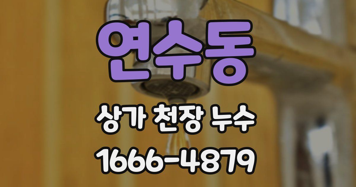 연수동 상가 천장 누수