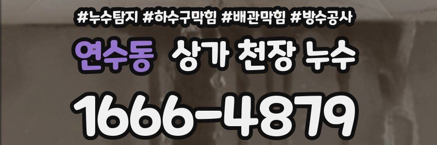 연수동 상가 천장 누수