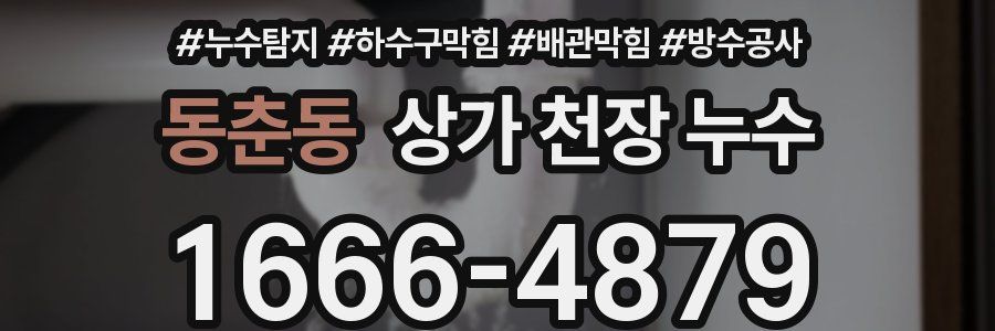 동춘동 상가 천장 누수