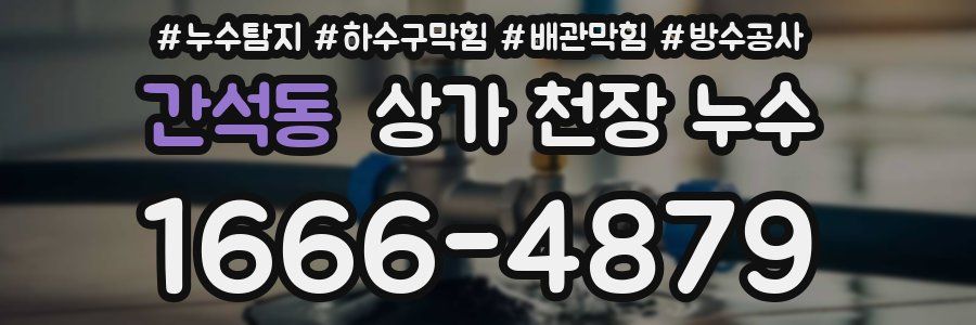 간석동 상가 천장 누수