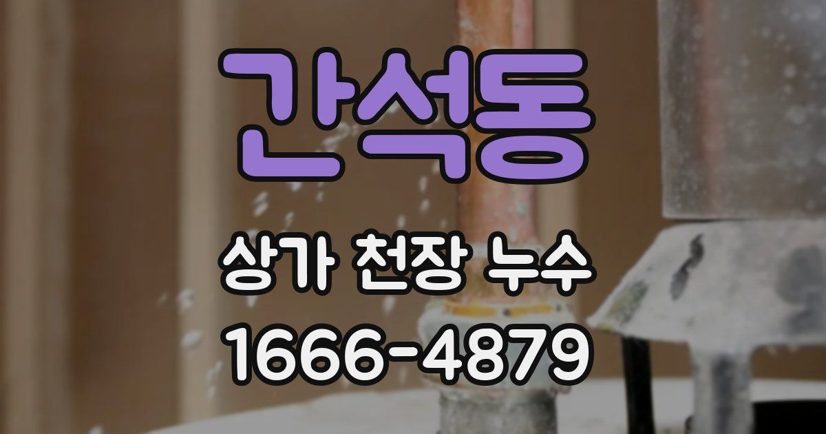 간석동 상가 천장 누수