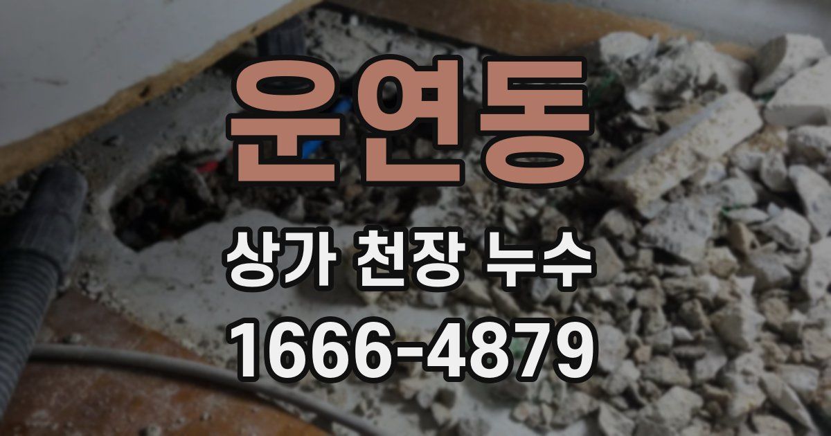 운연동 상가 천장 누수