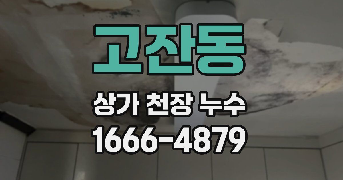 고잔동 상가 천장 누수