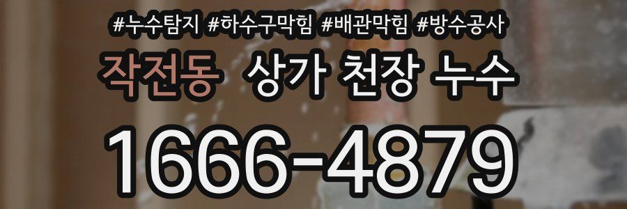 작전동 상가 천장 누수
