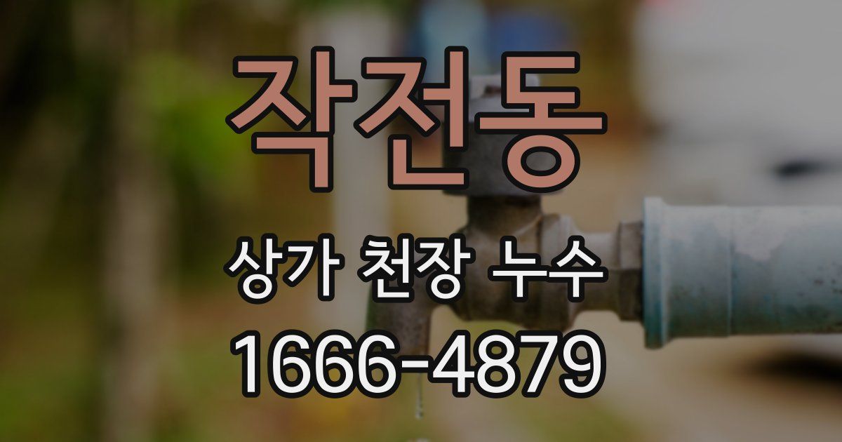 작전동 상가 천장 누수