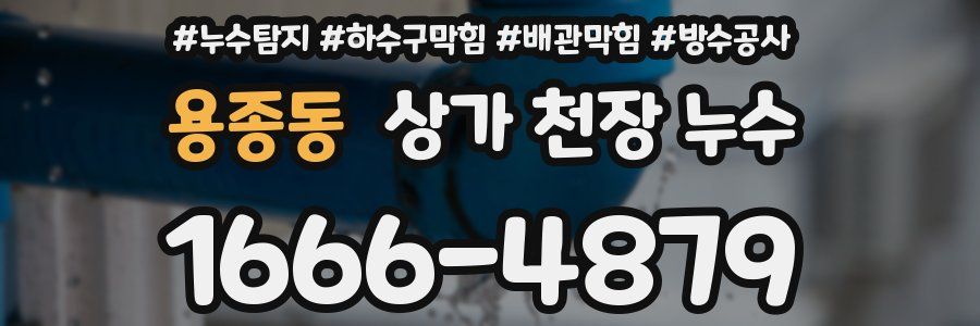 용종동 상가 천장 누수