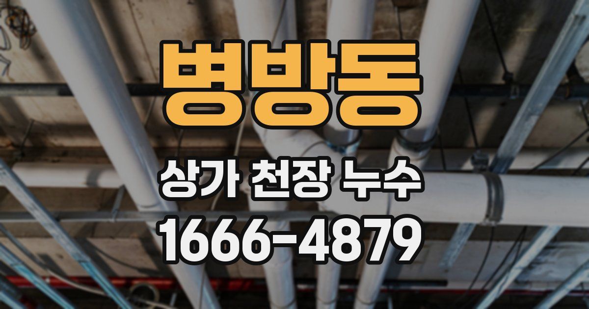 병방동 상가 천장 누수
