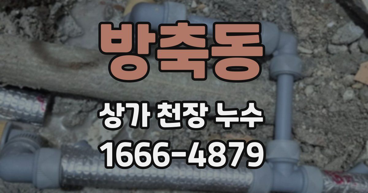 방축동 상가 천장 누수