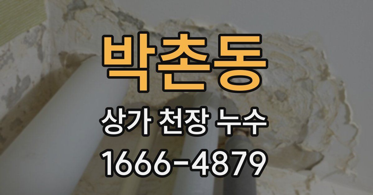박촌동 상가 천장 누수