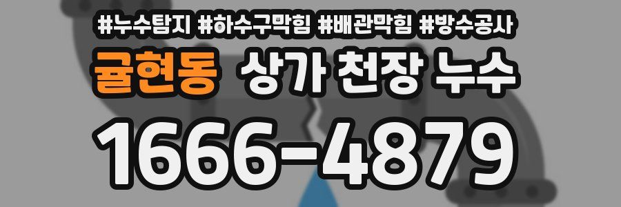 귤현동 상가 천장 누수