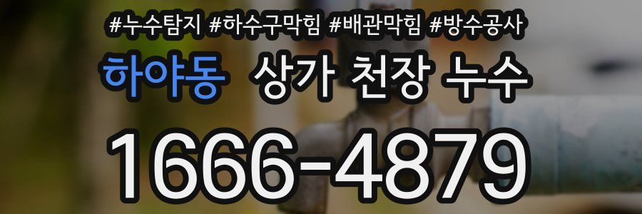 하야동 상가 천장 누수