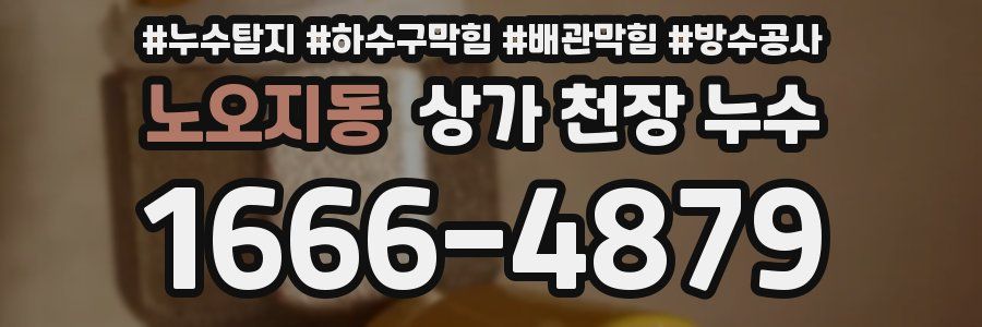 노오지동 상가 천장 누수