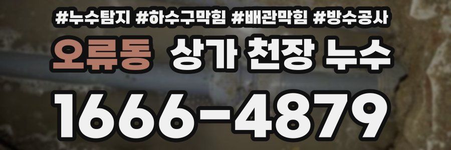 오류동 상가 천장 누수