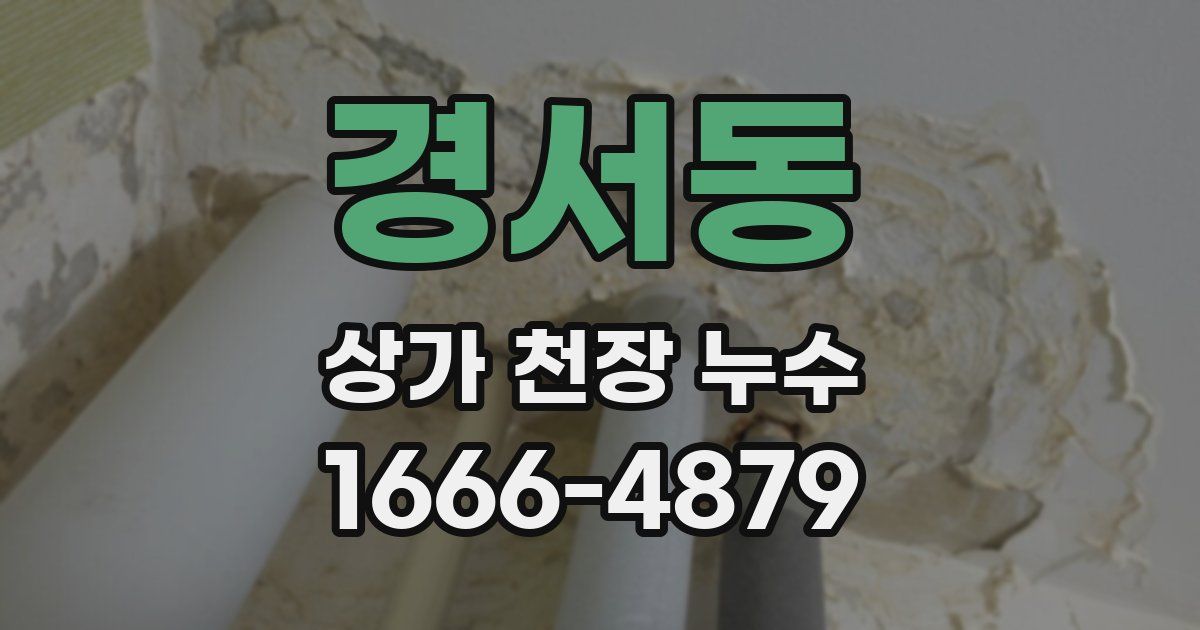 경서동 상가 천장 누수