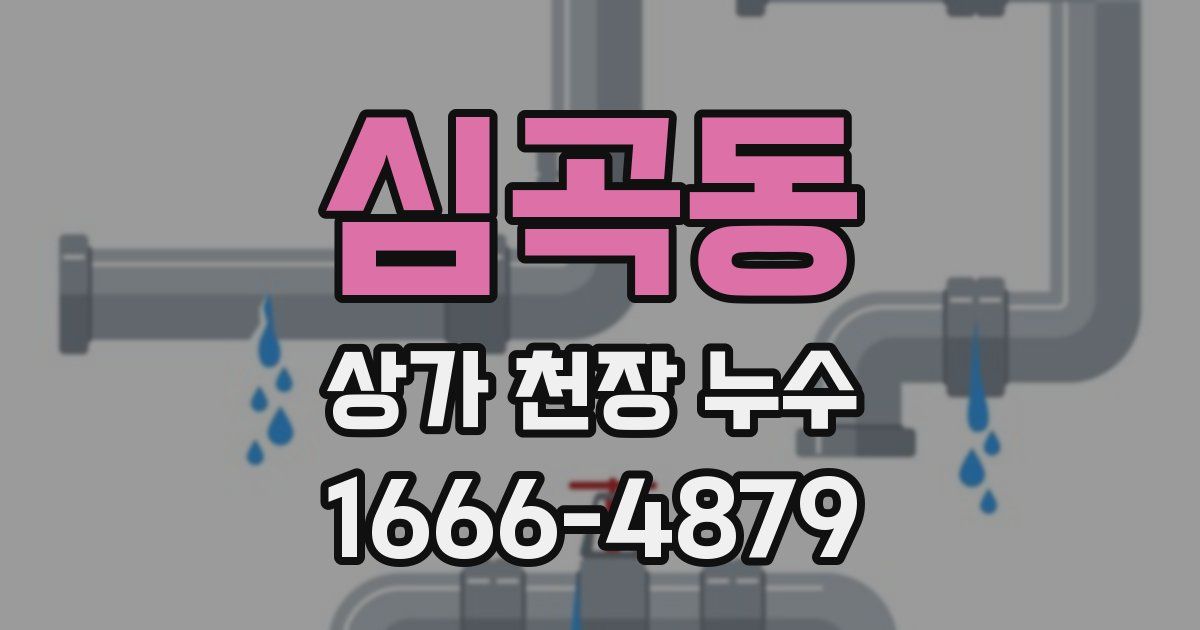 심곡동 상가 천장 누수