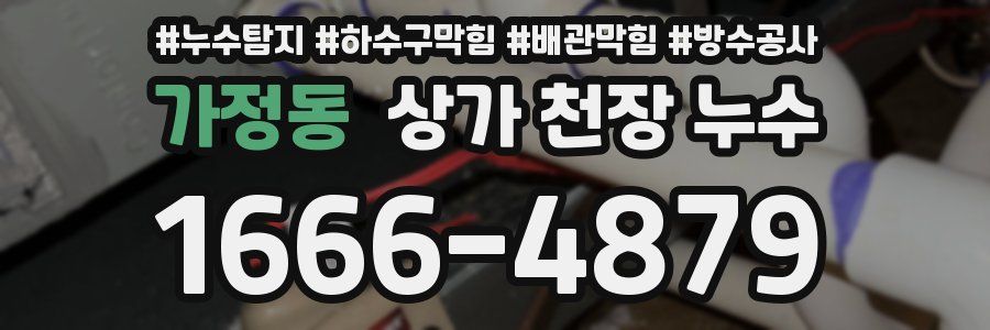 가정동 상가 천장 누수