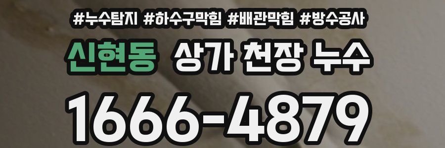 신현동 상가 천장 누수