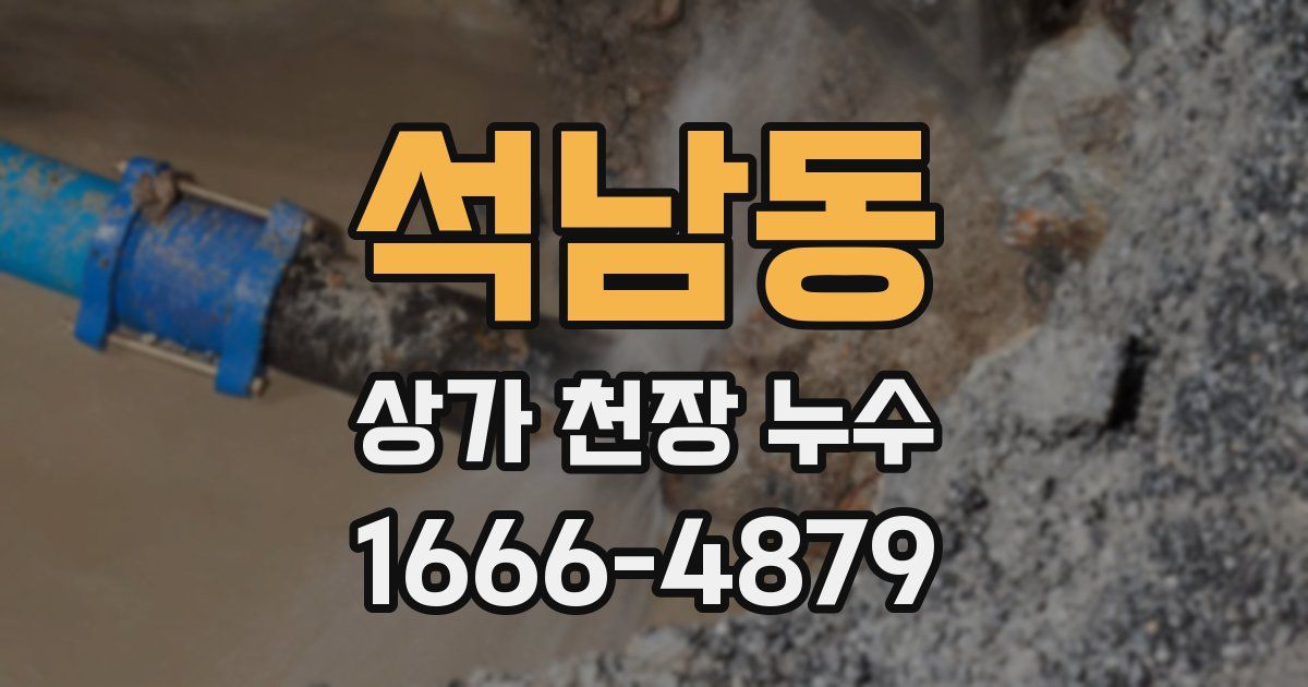 석남동 상가 천장 누수